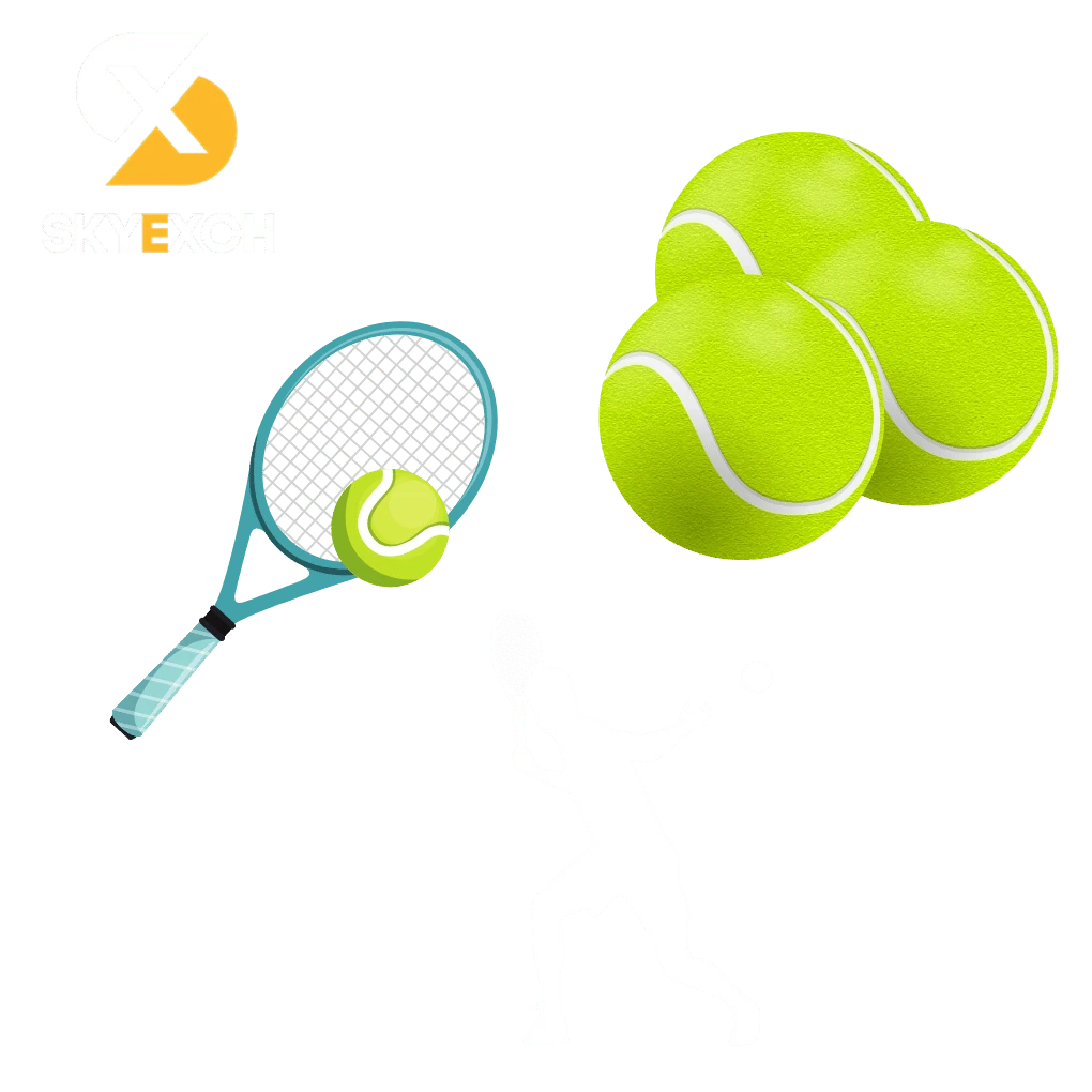 Tennis player in action with a tennis bat and ball, symbolizing energetic Gaming Entertainment and skill-based Game Entry