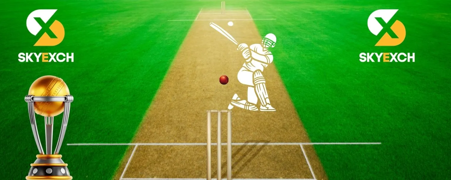 Cricket ground featuring a trophy and stump, symbolizing Predictions and Big Wins in a vibrant Gaming Entertainment setting